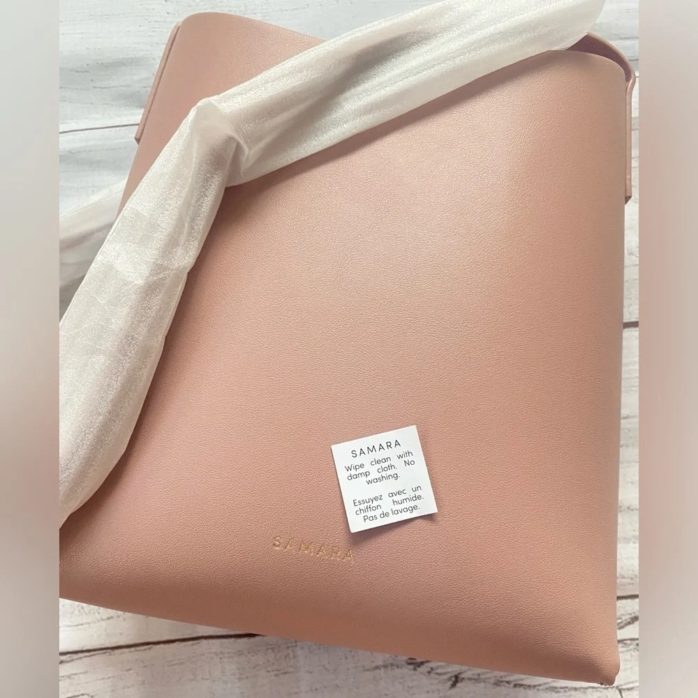 NEW SAMARA Vegan Leather Shoulder Bag in Peony